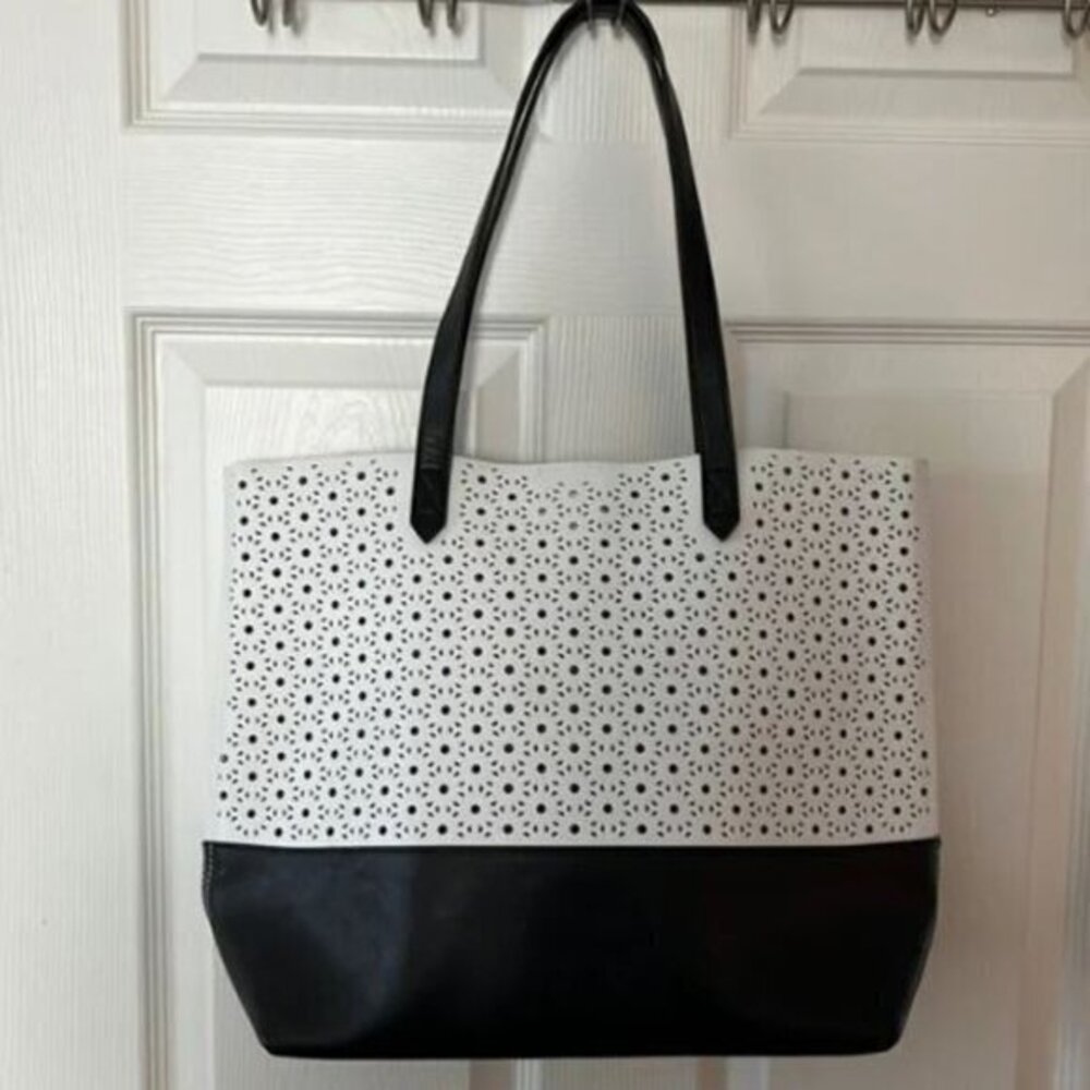 Perforated Leather Tote Bag